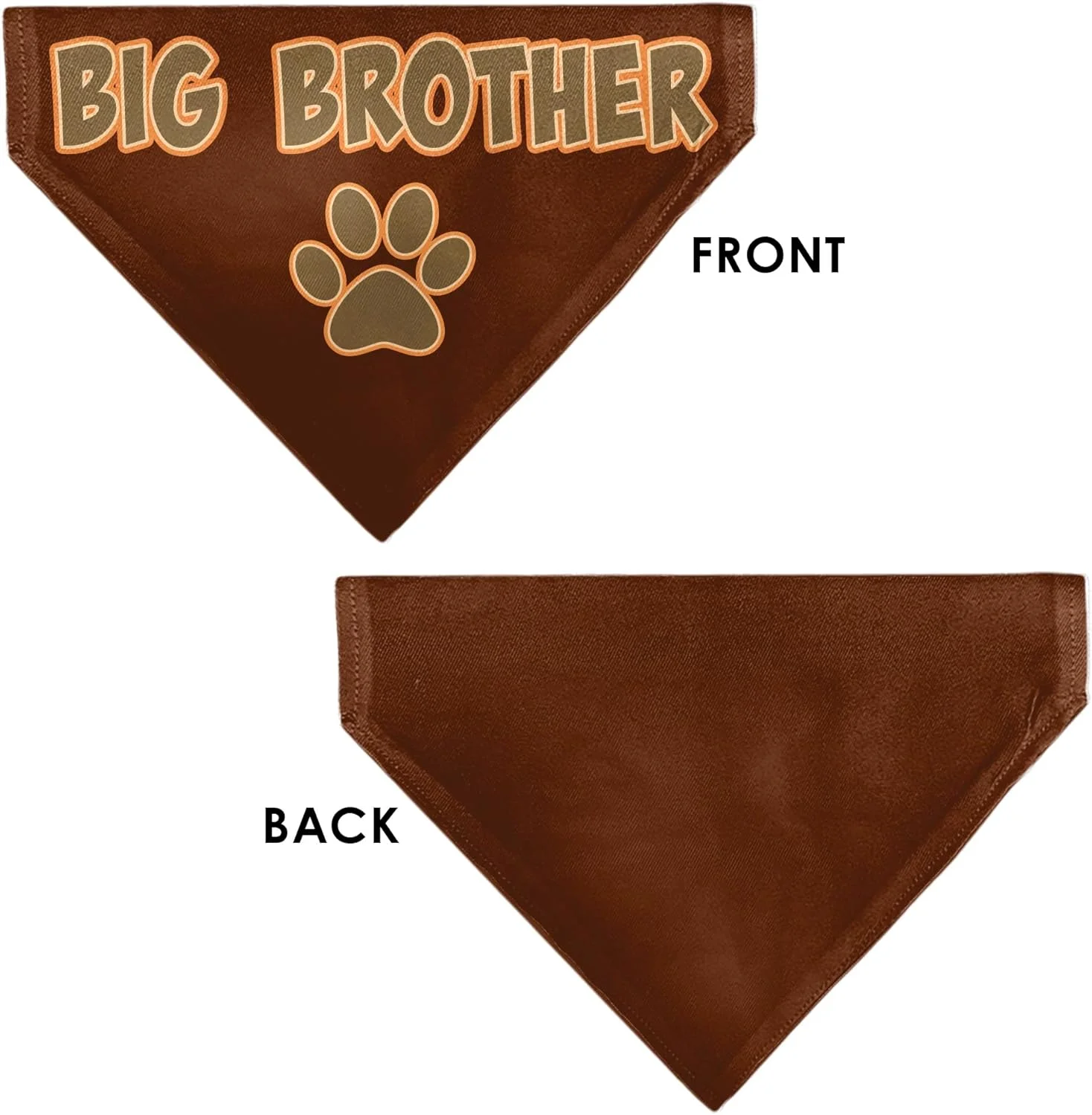 دستمال گردن سگ با طرح متن "برادر بزرگتر" و پنجه