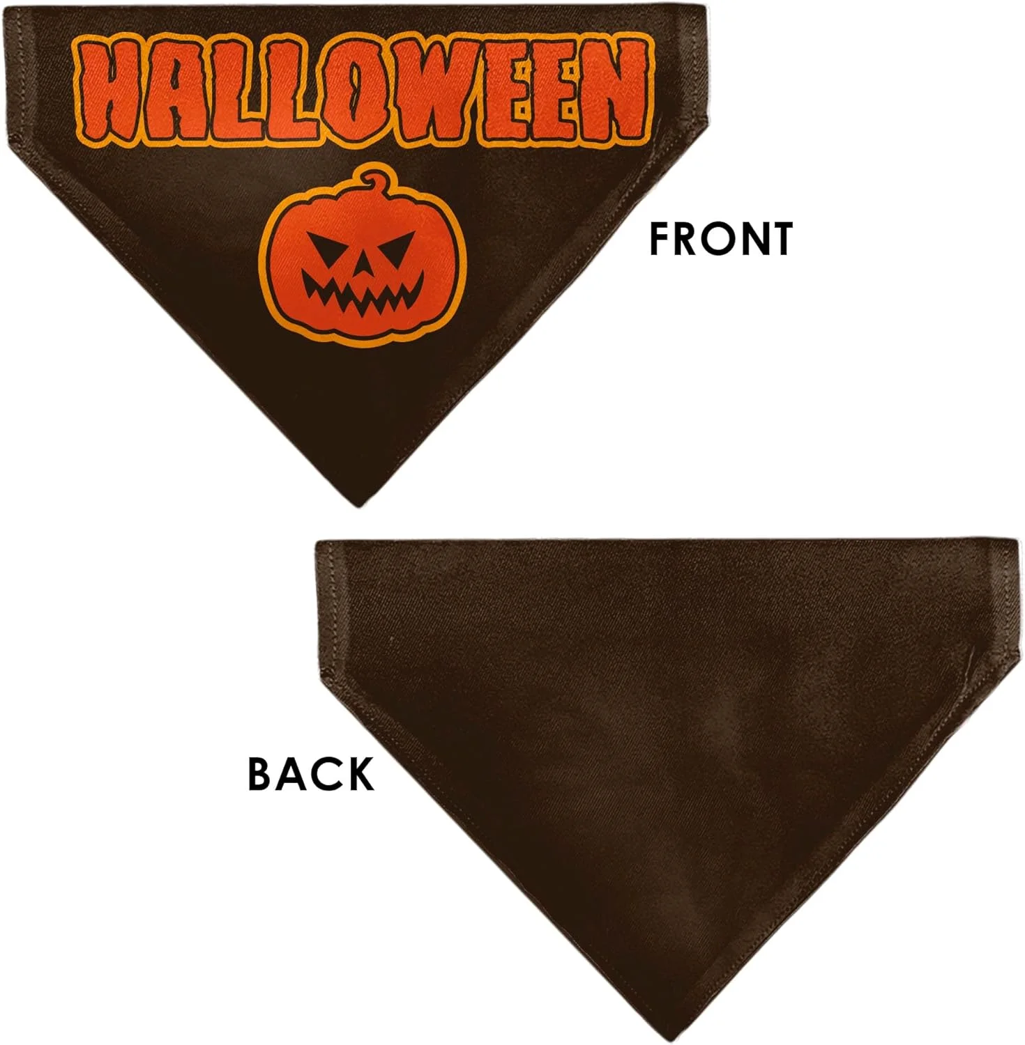دستمال گردن سگ طرح هالووین کدو تنبل مشکی نارنجی