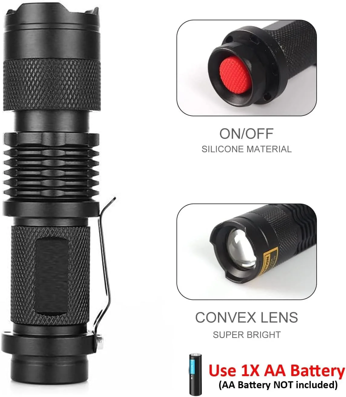 چراغ قوه UV قابل تنظیم با گیره، چراغ قوه LED فرابنفش، چراغ قوه قابل حمل، چراغ قوه کوچک 395 نانومتری SK68 (باتری AA شامل نمی شود) چراغ قوه UV قابل تنظیم با گیره، چراغ قوه LED فرابنفش، چراغ قوه قابل حمل، چراغ قوه کوچک 395 نانومتری SK68 (باتری AA شامل نمی شود)