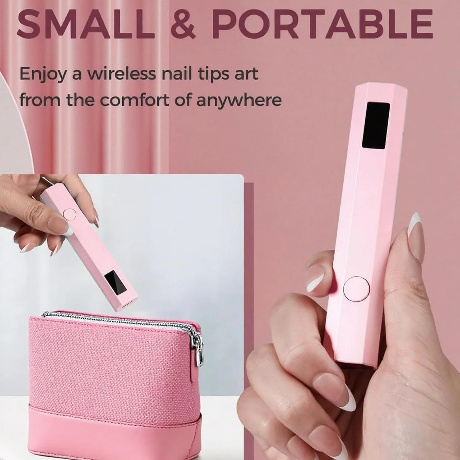 چراغ UV ناخن دستی، چراغ UV برای ناخن، لامپ LED قابل حمل 3 وات با 2 تنظیمات تایمر 20/60 ثانیه برای لاک ژل، مناسب برای استفاده خانگی، سالن و بانوان چراغ UV ناخن دستی، چراغ UV برای ناخن، لامپ LED قابل حمل 3 وات با 2 تنظیمات تایمر 20/60 ثانیه برای لاک ژل، مناسب برای استفاده خانگی، سالن و بانوان