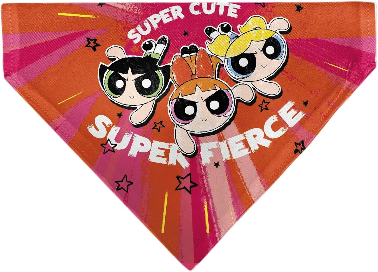 Buckle-Down Powerpuff Girls Pet Bandana Powerpuff Girls Super Cute Super Fierce Group Pose Pinks Slip On Collar Bandana Only