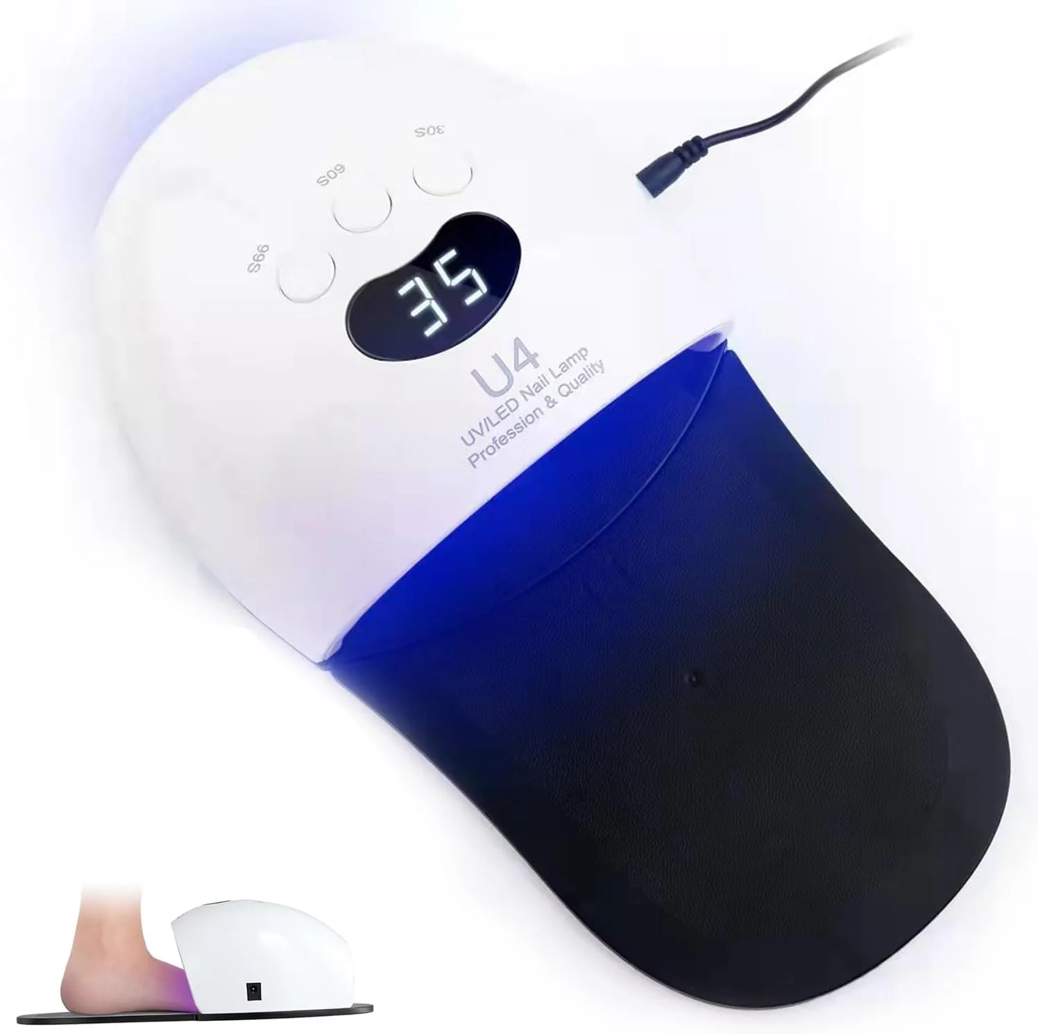 دستگاه LED UV ناخن، دستگاه لیزری LED برای قارچ ناخن با 3 تایمر، سنسور کارآمد، ترمیم حرفه ای ناخن با 30 لامپ دستگاه LED UV ناخن، دستگاه لیزری LED برای قارچ ناخن با 3 تایمر، سنسور کارآمد، ترمیم حرفه ای ناخن با 30 لامپ