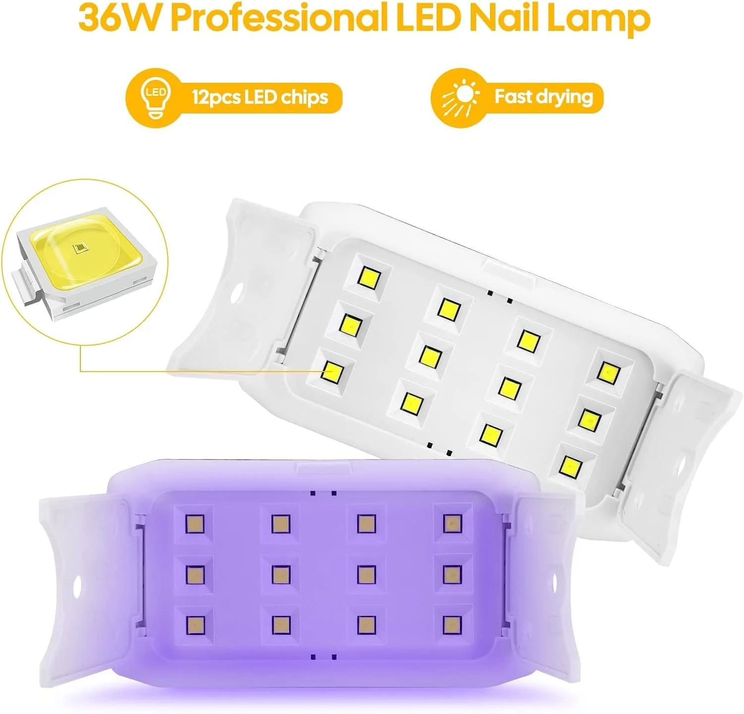 دستگاه خشک کن لاک ناخن WANGCL مدل تاشو و قابل حمل با نور UV LED 36 وات برای خشک کردن سریع طراحی ناخن دستگاه خشک کن لاک ناخن WANGCL مدل تاشو و قابل حمل با نور UV LED 36 وات برای خشک کردن سریع طراحی ناخن