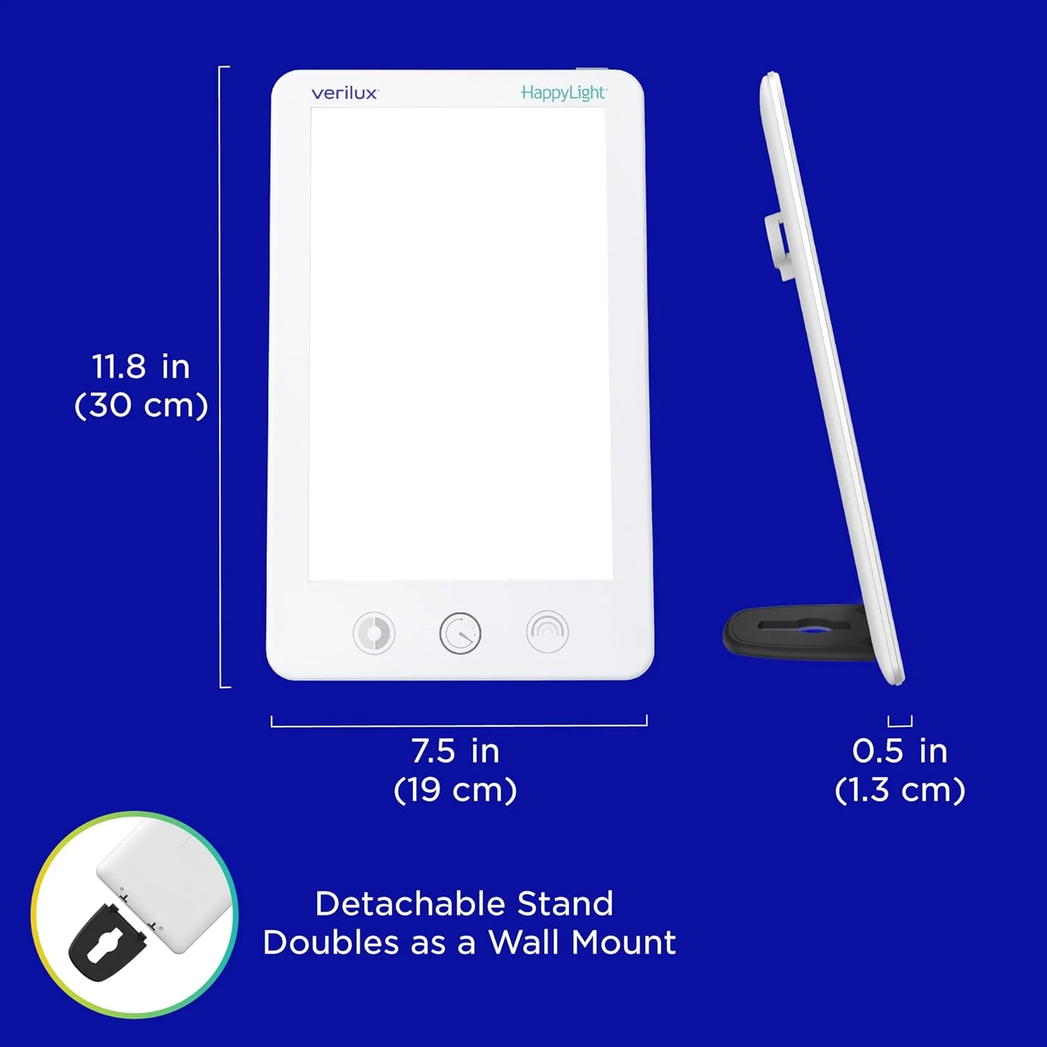 چراغ درمانی LED مدل HappyLight Luxe از Verilux® - نور سفید روشن بدون UV با شدت 10,000 لوکس، روشنایی، رنگ و تایمر شمارش معکوس قابل تنظیم چراغ درمانی LED مدل HappyLight Luxe از Verilux® - نور سفید روشن بدون UV با شدت 10,000 لوکس، روشنایی، رنگ و تایمر شمارش معکوس قابل تنظیم