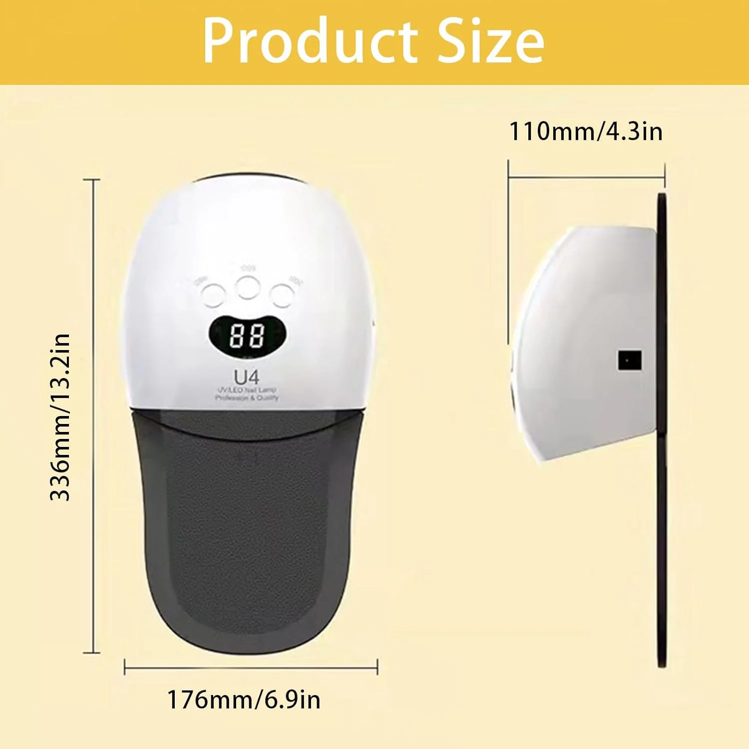 دستگاه LED UV ناخن، دستگاه لیزری LED برای قارچ ناخن با 3 تایمر، سنسور کارآمد، ترمیم حرفه ای ناخن با 30 لامپ