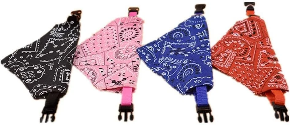 دستمال گردن سگ Bukela، یقه روسری، حوله مثلثی، دستمال گردن قابل تنظیم و شستشو برای سگ های کوچک و متوسط