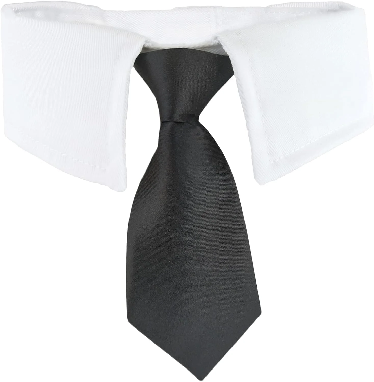 کراوات طرح یقه فانتزی گربه و سگ (مشکی، سایز بزرگ)