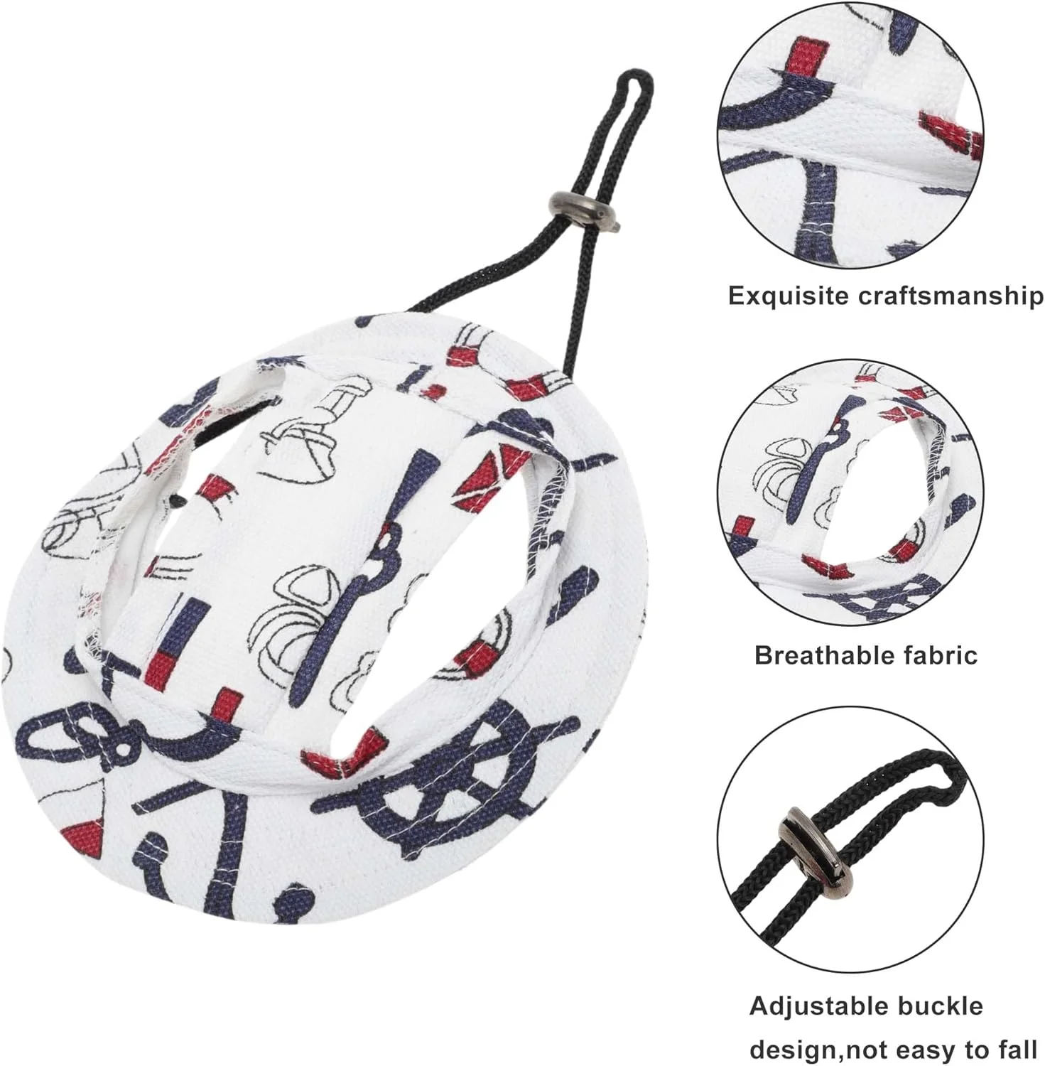 کلاه آفتابگیر سگ، کلاه بیسبالی قابل تنظیم با سوراخ های گوش، کلاه محافظ آفتاب تابستانی حیوانات خانگی برای سگ ها و گربه های کوچک و بزرگ - سرمه ای