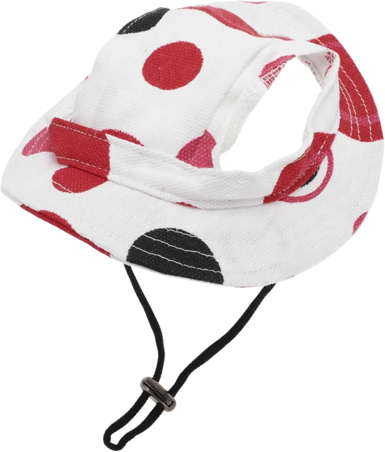 کلاه آفتابی سگ، کلاه بیسبالی قابل تنظیم با سوراخ گوش، کلاه آفتابی محافظ آفتاب تابستانی حیوانات خانگی برای سگ ها و گربه های کوچک، سفید و قرمز