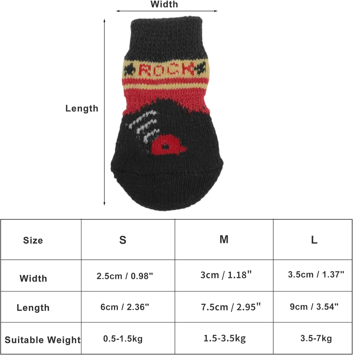 جوراب سگ CAPASTEC، جوراب های ضد لغزش برای سگ ها و گربه ها، جوراب حیوانات خانگی، محافظت از پنجه در داخل خانه و چسبندگی به لطف ژل سیلیکونی برای سگ ها و گربه ها، 1 ست (4 عدد) مشکی بزرگ