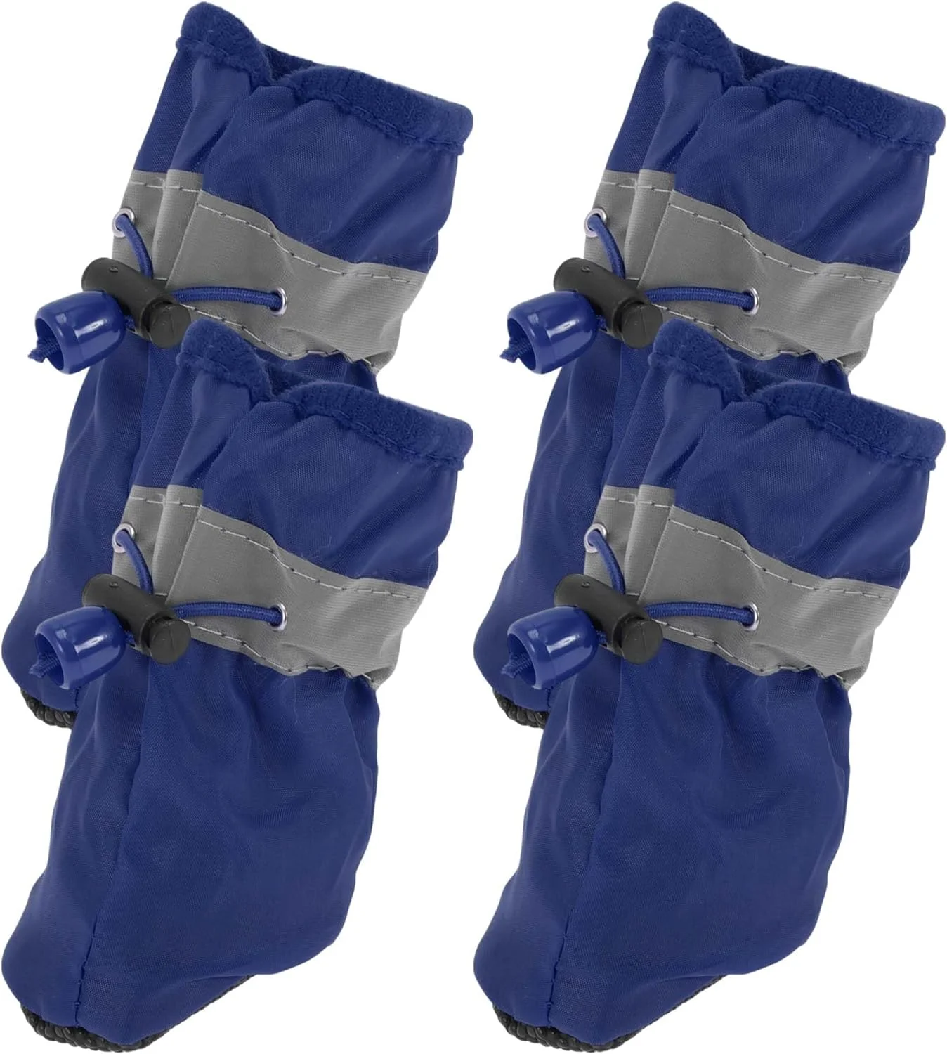 کاپاستک بسته 4 عددی محافظ پنجه سگ، جوراب ضد آب محافظ پنجه سگ با بند قابل تنظیم، سایز 3 آبی مناسب داخل و خارج از خانه