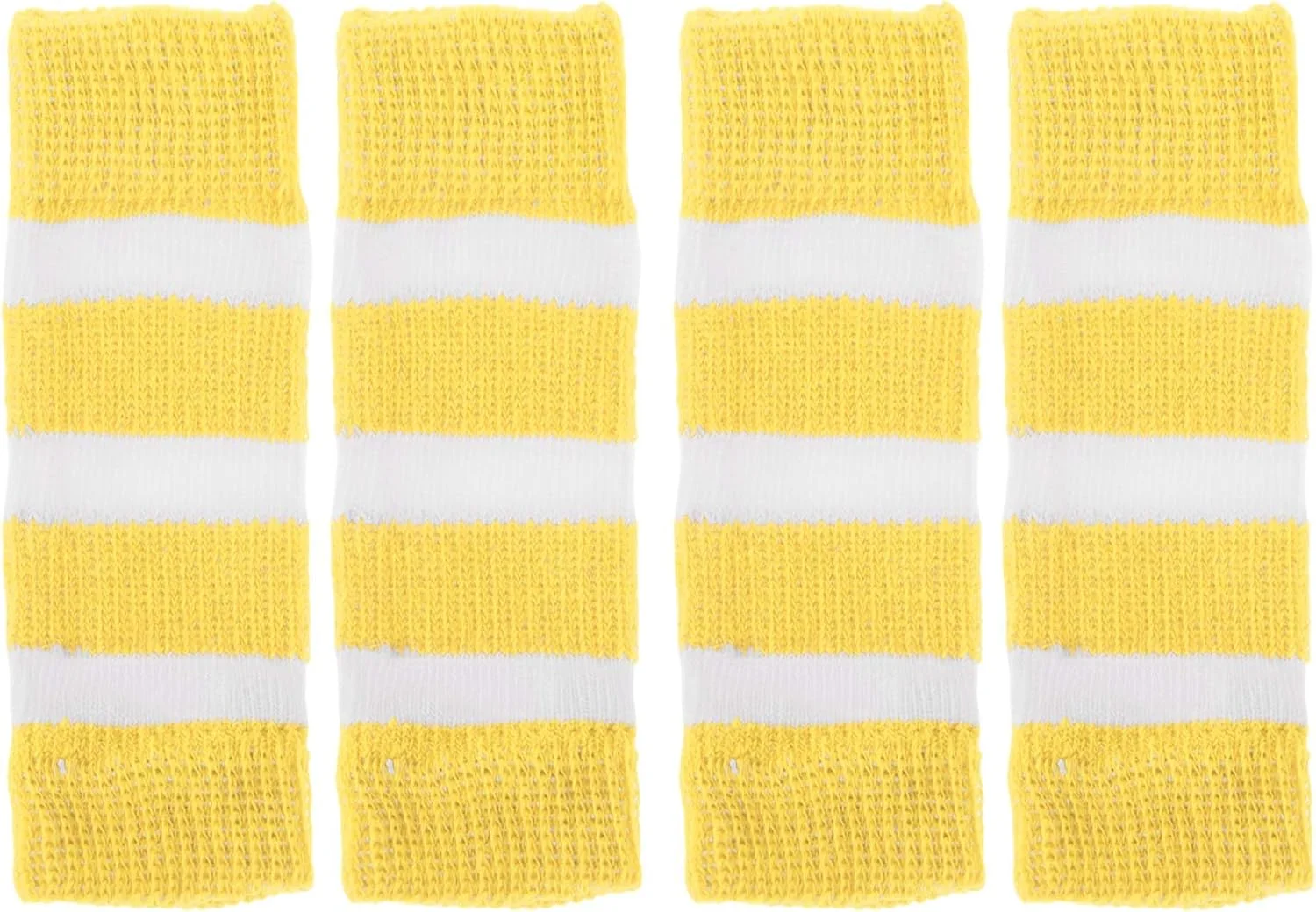 ست ۴ عددی ساق پا گرم کن سگ، بافتنی نرم و گرم، محافظ مفاصل پا، مناسب برای سگ های کوچک، بچه گربه ها و توله سگ ها، زرد و سفید