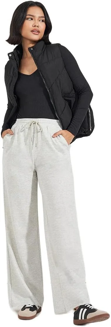 شلوار جاگر زنانه استایلی، مدل پاچه گشاد ساده با کمر بند دار