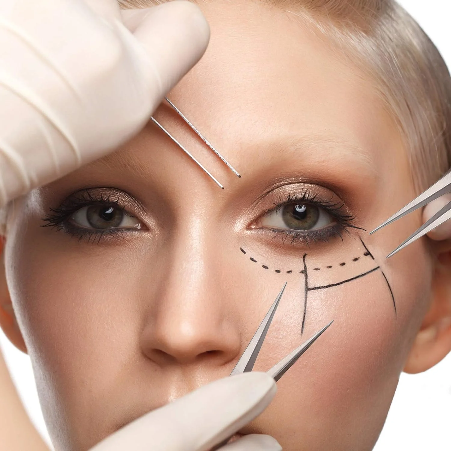 کولیس کاستروویجو دندانپزشکی 0 تا 20 میلی متر زاویه دار، خط کش اندازه گیری پلک، کولیس چشمی، ابزار جراحی