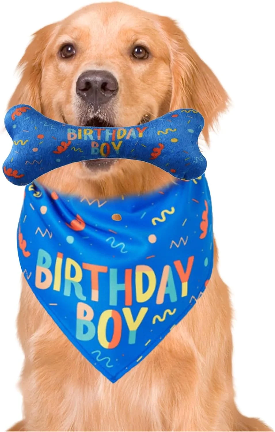 ست دستمال گردن تولد، دستمال سه گوش پسرانه سگ، دستمال گردن سگ سه گوش برای تزئین گربه و سگ (آبی)