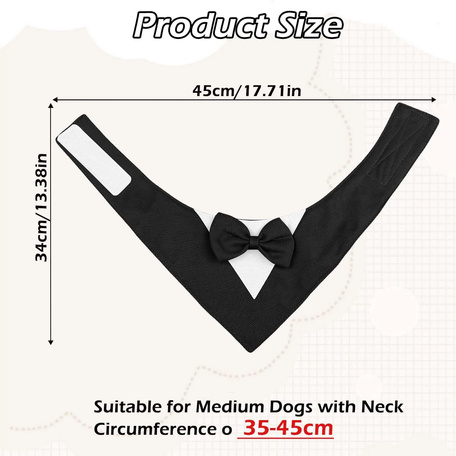 تاکسیدوی سگ CENCERY با پاپیون، یقه دستمال گردن عروسی سگ برای سگ های متوسط، لباس کت و شلوار سگ برای عروسی ها، نامزدی ها و تولدها (گردن: 35-45 سانتی متر، مشکی) تاکسیدوی سگ CENCERY با پاپیون، یقه دستمال گردن عروسی سگ برای سگ های متوسط، لباس کت و شلوار سگ برای عروسی ها، نامزدی ها و تولدها (گردن: 35-45 سانتی متر، مشکی)