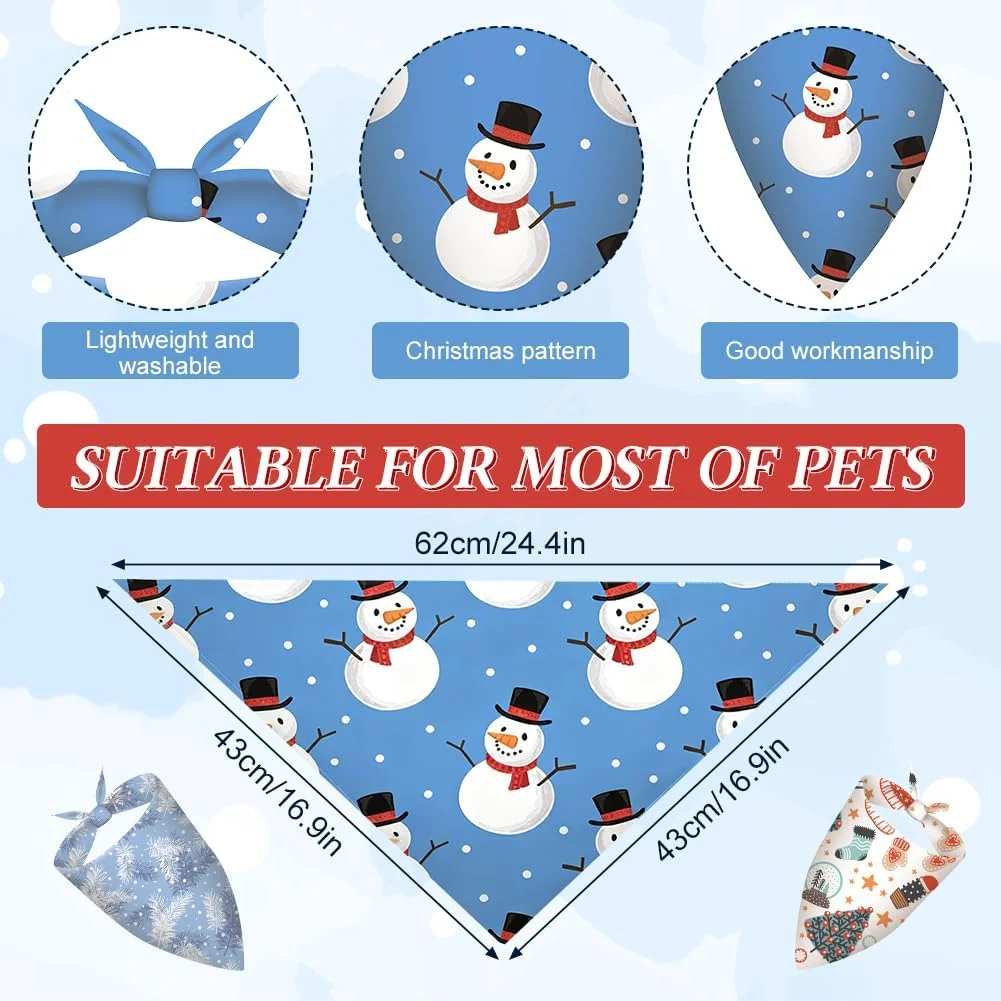 100 عدد دستمال گردن سگ کریسمس، روسری مثلثی رنگارنگ، دستمال گردن حیوانات خانگی برای سگ های کوچک، متوسط و بزرگ پسر و دختر، دستمال گردن تعطیلات قابل تنظیم 100 عدد دستمال گردن سگ کریسمس، روسری مثلثی رنگارنگ، دستمال گردن حیوانات خانگی برای سگ های کوچک، متوسط و بزرگ پسر و دختر، دستمال گردن تعطیلات قابل تنظیم