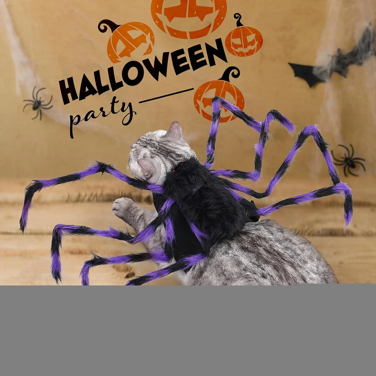 لباس عنکبوتی سگ، لباس پولیشی عنکبوتی، لباس هالووین قابل تنظیم برای سگ و گربه، لوازم جانبی لباس پوشیدن