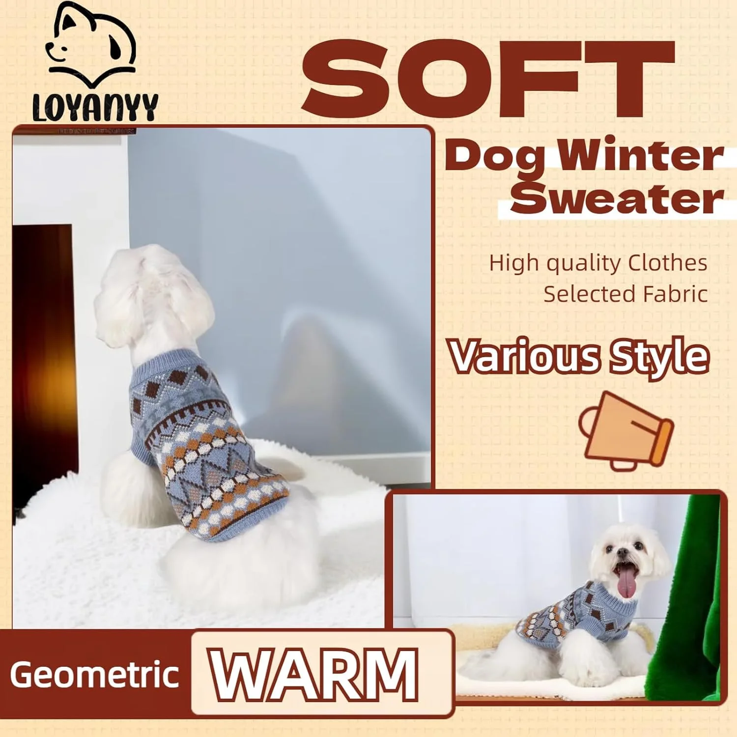 لباس حیوانات خانگی، پلیور دو پا گربه تدی ویپ لباس سگ توله سگ پلیور ضخیم کلاسیک آبی سایز L