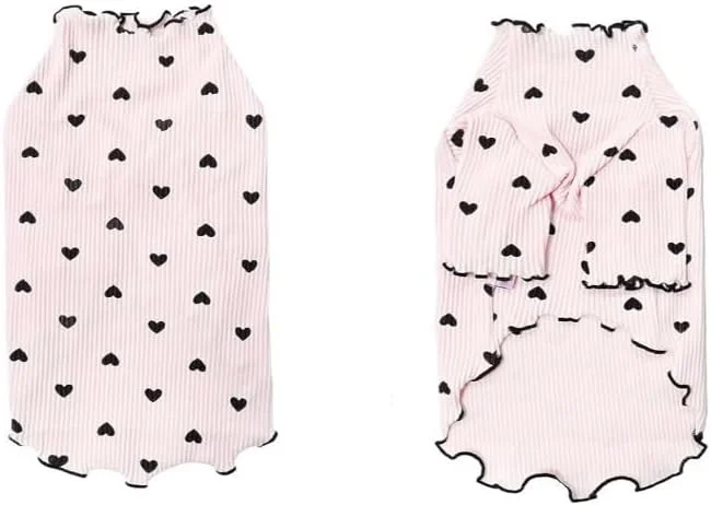 لباس حیوانات خانگی با طرح قلب و آستین بلند مناسب سگ و گربه