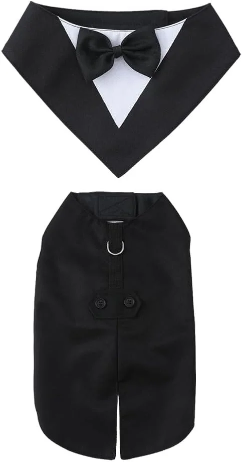 لباس سگ، کت و شلوار رسمی حیوانات خانگی با پاپیون برای تولد توله سگ