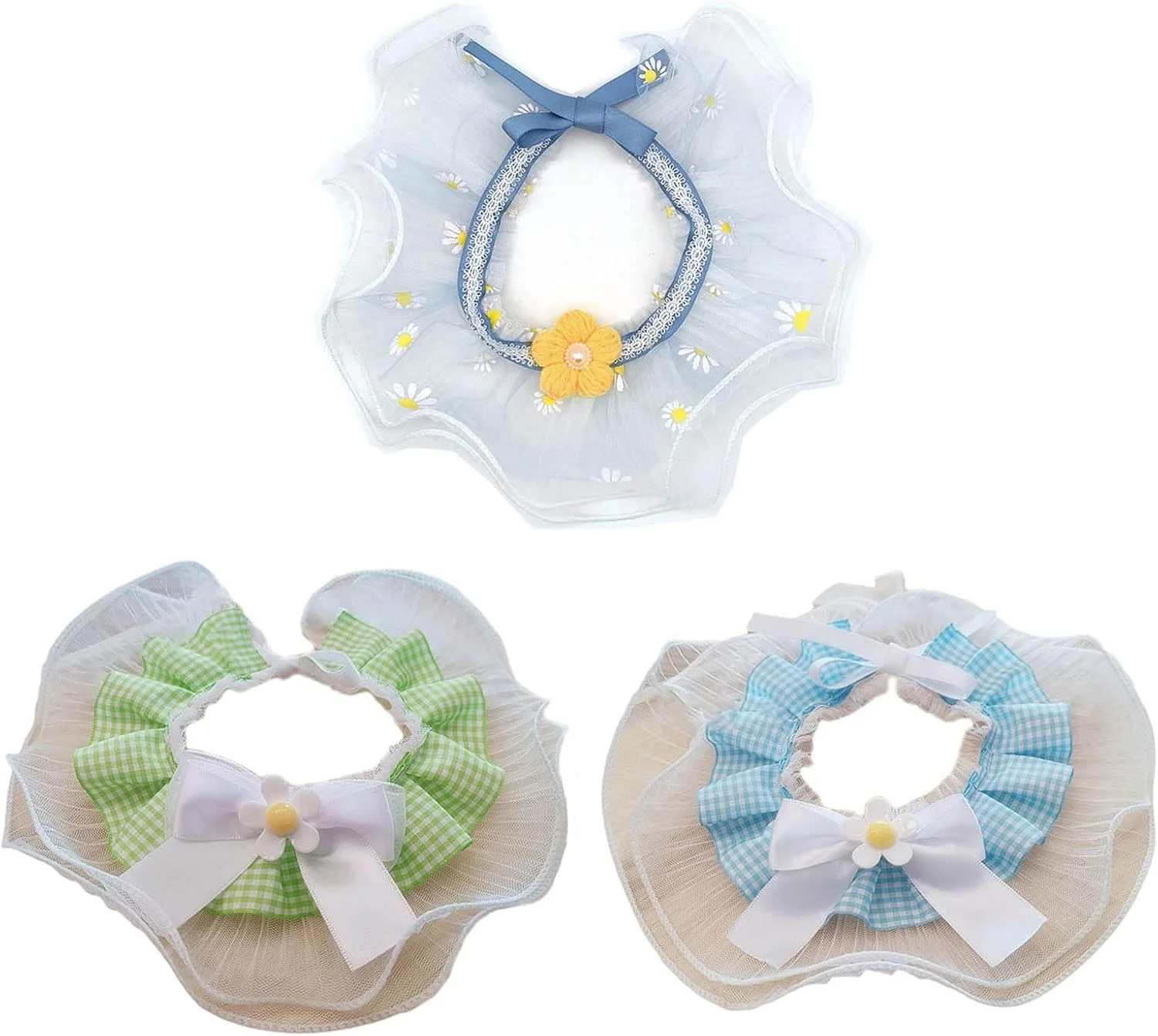 قلاده سگ ها یقه توری سگ ها روسری پیشبند گردنبند کراوات بند گردن لوازم جانبی روسری برای بچه گربه و توله سگ