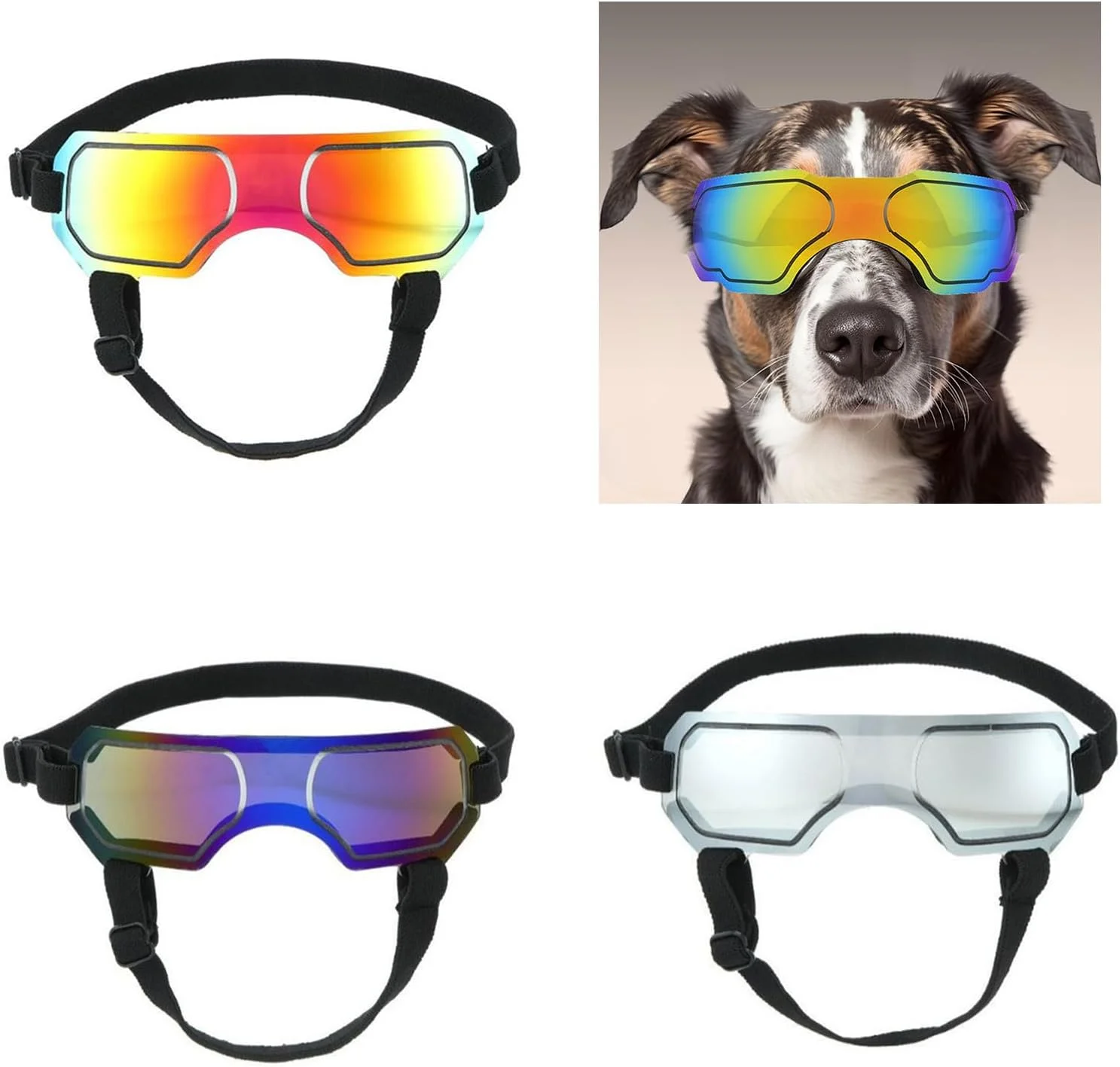 عینک آفتابی رنگارنگ حیوانات خانگی، عینک فانتزی و جذاب برای سگ ها و توله سگ های کوچک