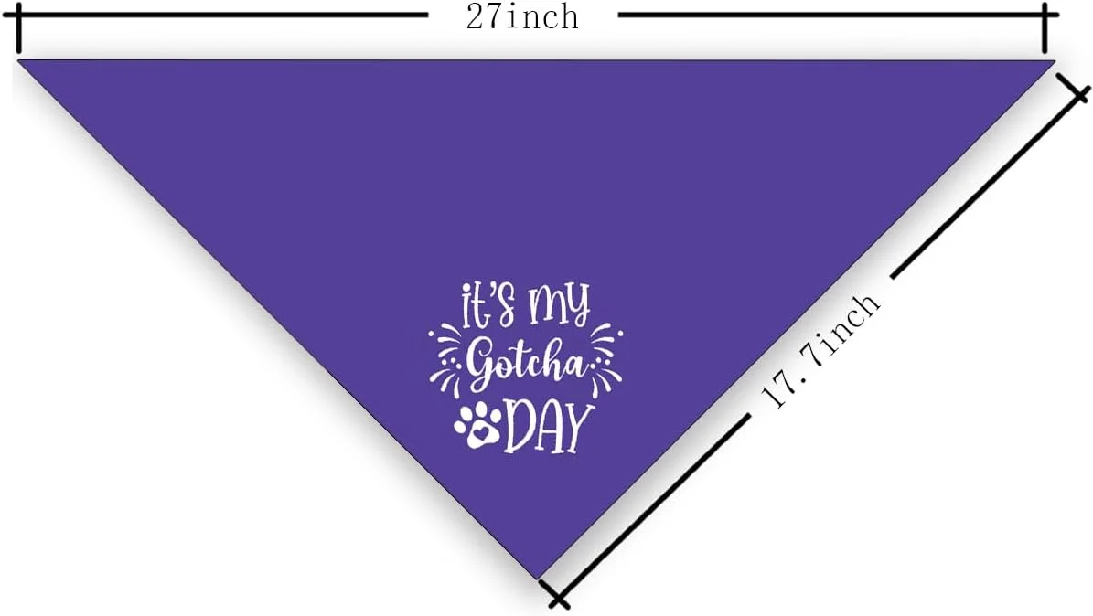 دستمال گردن سگ راحت، برای سگ، توله سگ و گربه، دستمال پارچه ای فلانل برای حیوانات خانگی کوچک، متوسط و بزرگ، هدیه خنده دار حیوانات خانگی برای جشن تولد، روز نجات من، 63.5 در 43 سانتی متر