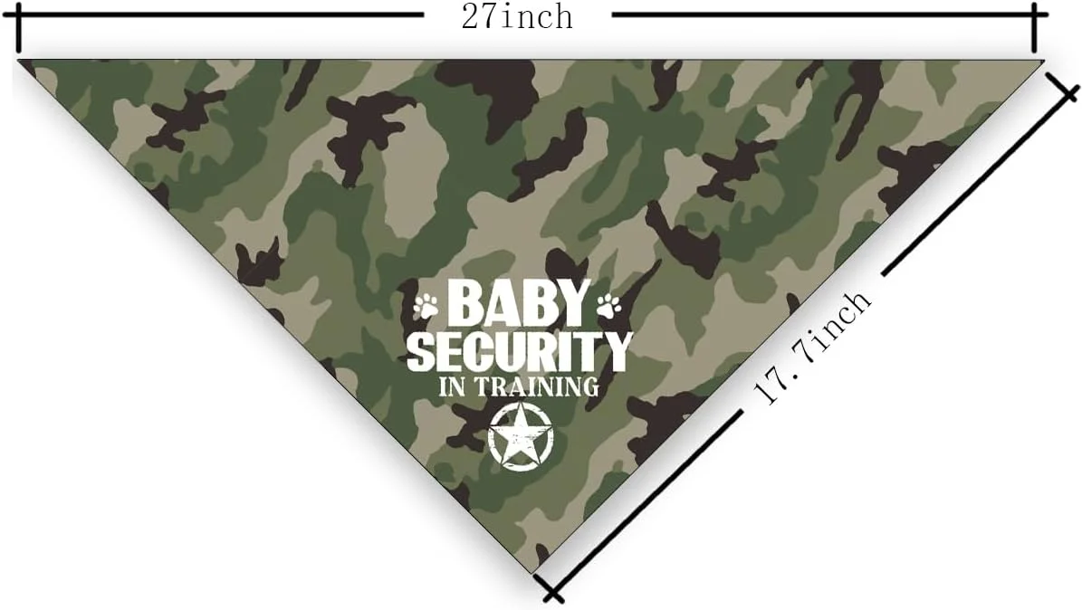 دستمال گردن سگ راحت، شال چاپی استتار برای سگ های کوچک، متوسط و بزرگ، هدیه سگی پسرانه دخترانه برای جشن تولد، دستمال گردن سگی ایمنی کودک