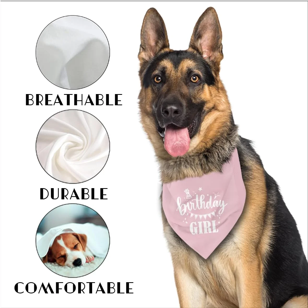 شال گردن حیوانات خانگی راحت برای سگ و گربه های کوچک، متوسط و بزرگ، دستمال سر و پیشبند، 63.5 در 43 سانتی متر