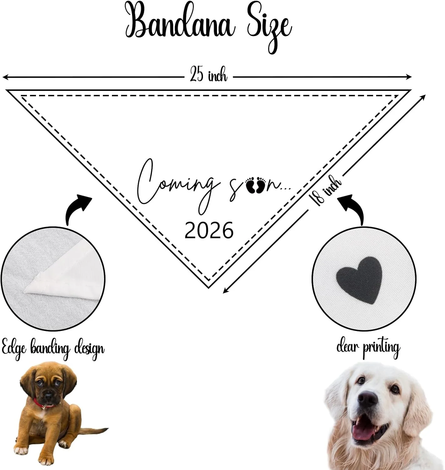 به زودی 2026 دستمال گردن سگ، اعلام بارداری سگ، دستمال گردن مخصوص سگ برای اعلام جنسیت، شال گردن حیوانات خانگی برای سگ های کوچک و متوسط و گربه 2026