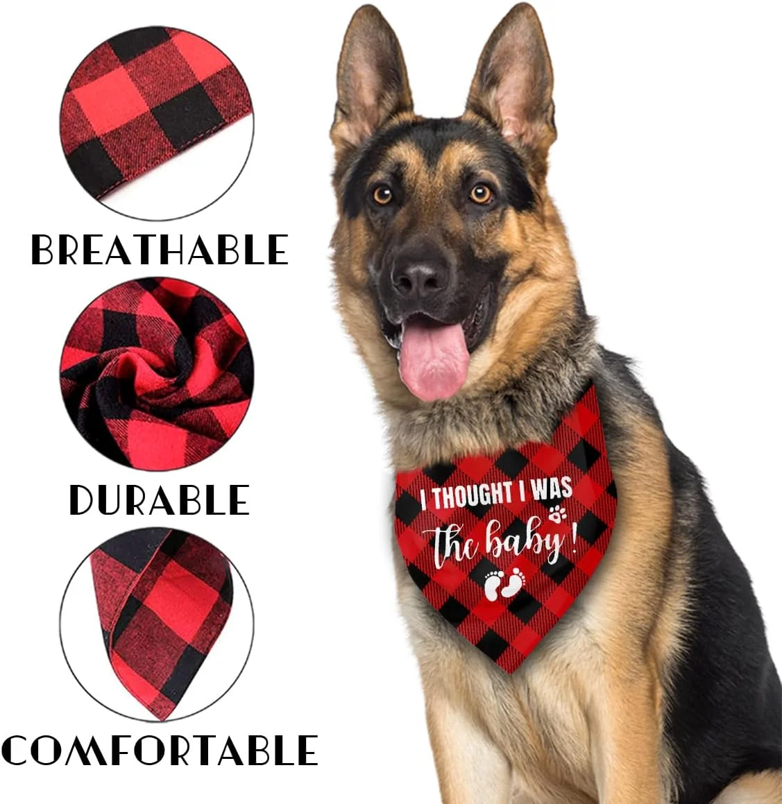 دستمال گردن حیوانات خانگی راحت، شال سگ با طرح چهارخانه کلاسیک قرمز مشکی برای سگ ها و گربه های کوچک، متوسط و بزرگ، هدیه لوازم جانبی شال حیوانات خانگی برای جشن تولد