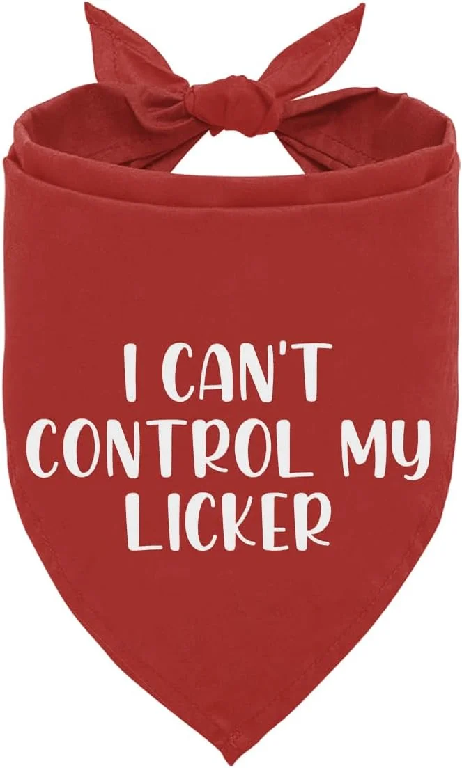 دستمال گردن سگ با طرح "زبون دراز غیرقابل کنترل من"، دستمال گردن بوسه‌های آبدار، سگ آب دهن، روسری مثلثی حیوان خانگی بامزه، لوازم جانبی روسری حیوان خانگی برای سگ‌ها و گربه‌های کوچک و متوسط، مناسب برای عکس