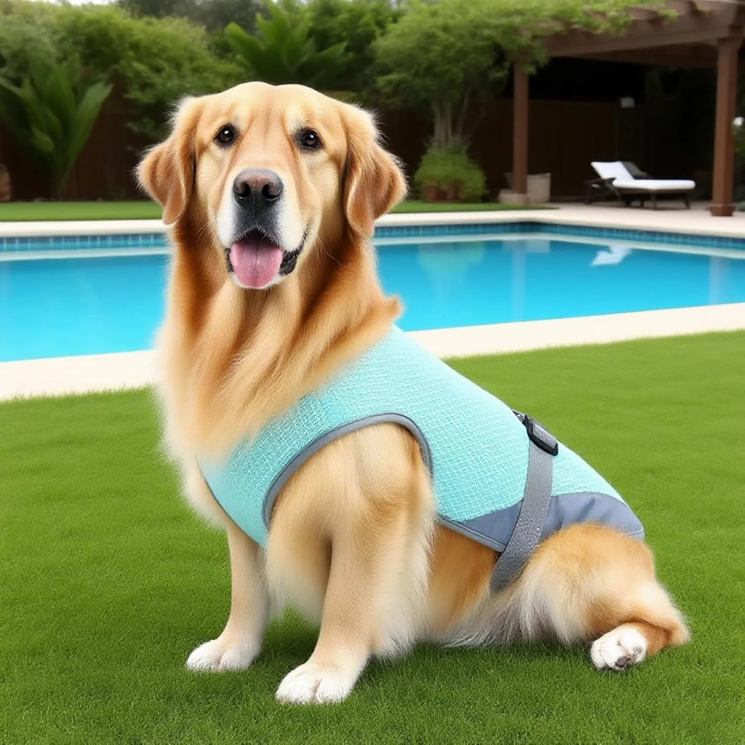 جلیقه خنک کننده سگ | جلیقه خنک کننده سگ، جلیقه تنفسی قابل تنظیم محافظت در برابر اشعه ماوراء بنفش برای پیاده روی، مسافرت، آموزش، پیاده روی، ساحل در فضای باز