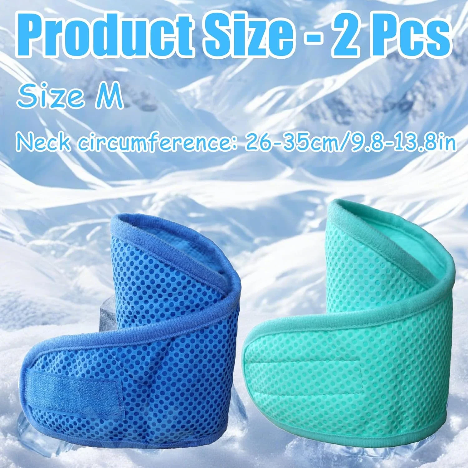 دستمال گردن خنک کننده سگ و گربه، دستمال سرما دهنده فوری حیوانات خانگی، دستمال گردن تابستانی قابل تنظیم، دستمال گردن سگ تنفسی، یقه آبی و سبز برای سگ ها و گربه های کوچک و متوسط