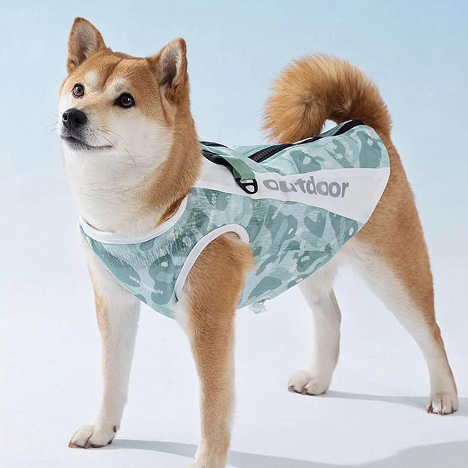 جلیقه خنک کننده حیوانات خانگی برای سگ ها، ژاکت هوای گرم برای توله سگ ها، لباس تنفسی و موثر در فضای باز برای پارک، کمپینگ و فعالیت ها (سبز، سایز: M)