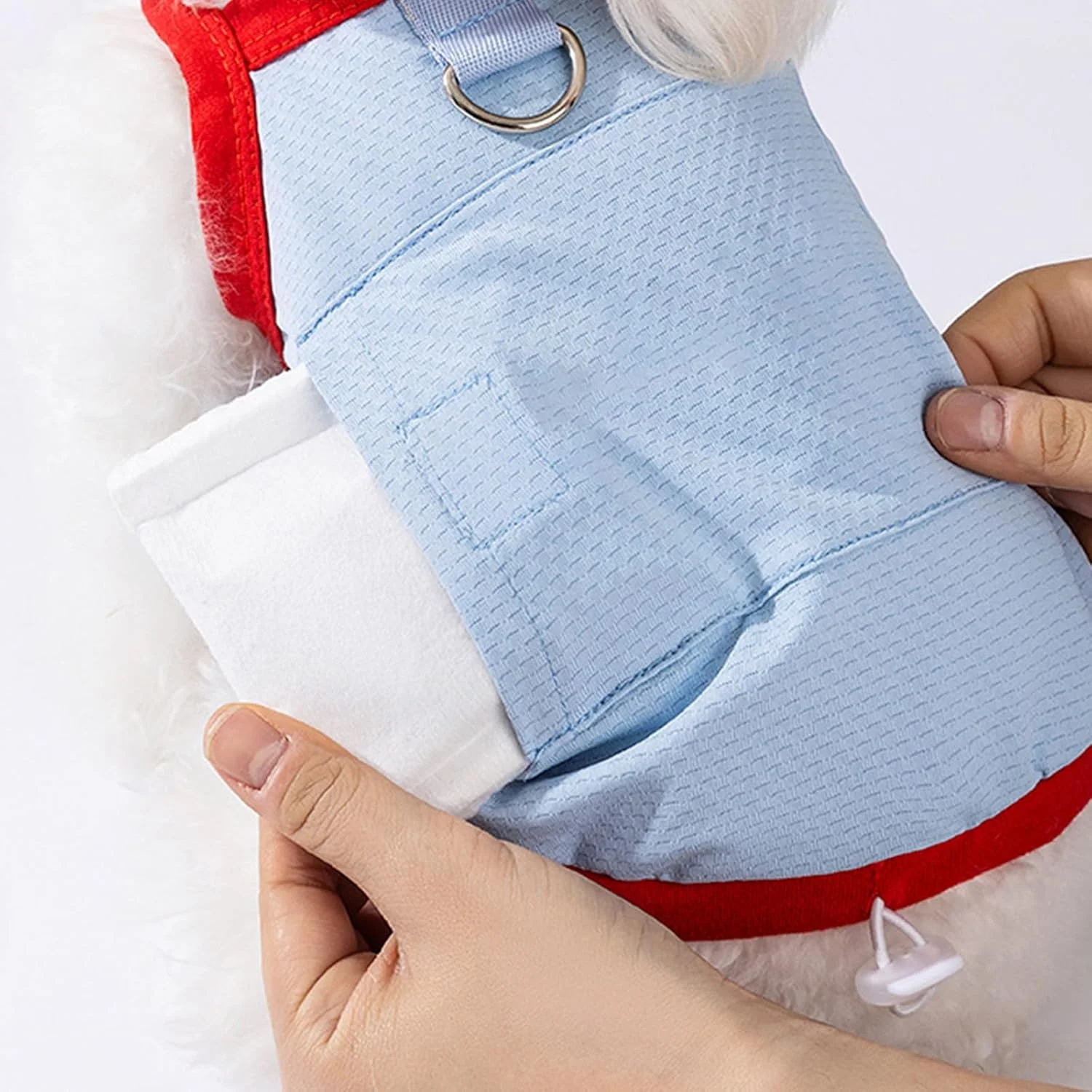 جلیقه خنک کننده سگ به همراه کلاه آفتابگیر، مناسب پیاده روی، گردش، ساحل و راحتی سگ های کوچک با قابلیت تنفس