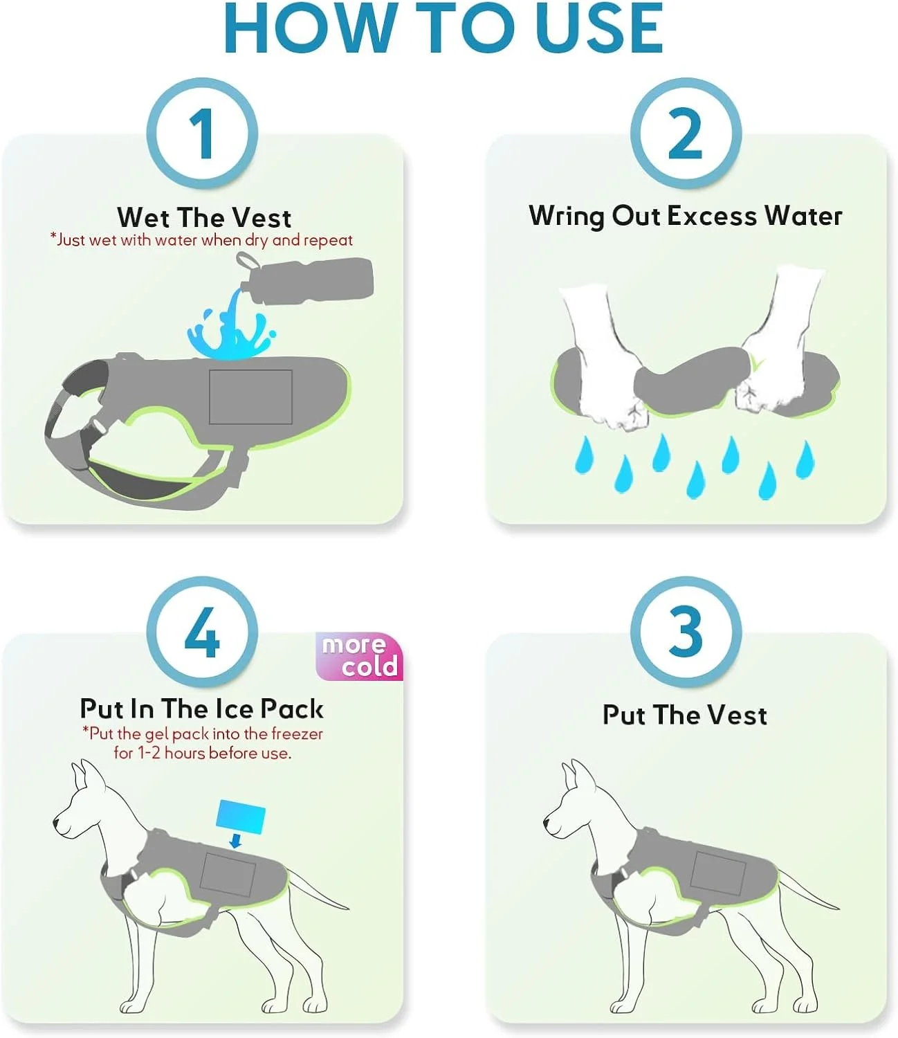 جلیقه خنک کننده سگ، کت خنک کننده تبخیری برای سگ ها، ژاکت خنک کننده تنفسی حیوانات خانگی، جلیقه خنک کننده قابل تنظیم حیوانات خانگی برای سگ های بزرگ، متوسط و کوچک خاکستری XL