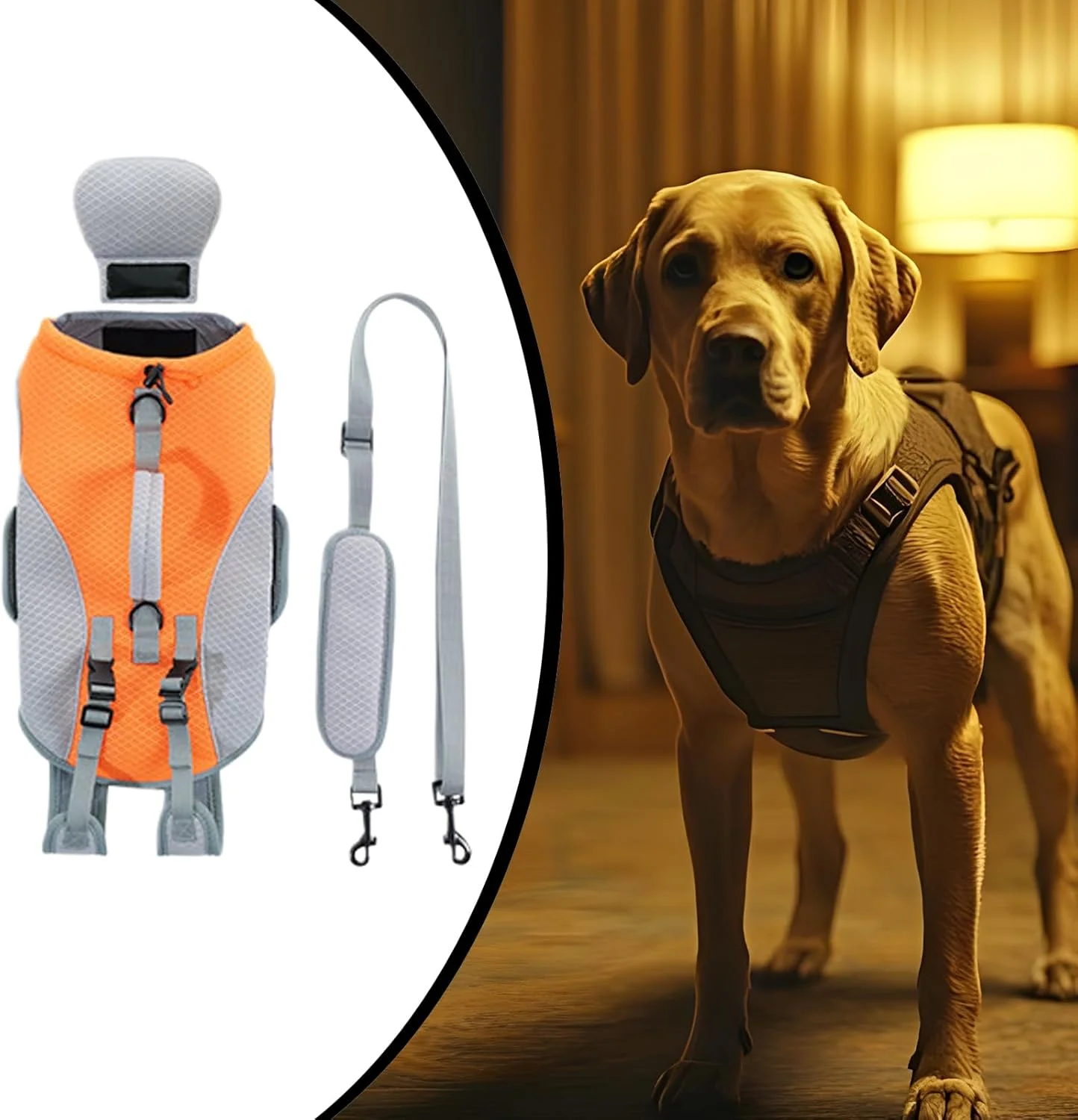 ژاکت خنک کننده حیوانات خانگی | ژاکت خنک کننده سگ | لباس خنک کننده قابل تنظیم برای حیوانات کوچک و متوسط، مناسب کمپینگ، تمرین و پیک نیک در فضای باز