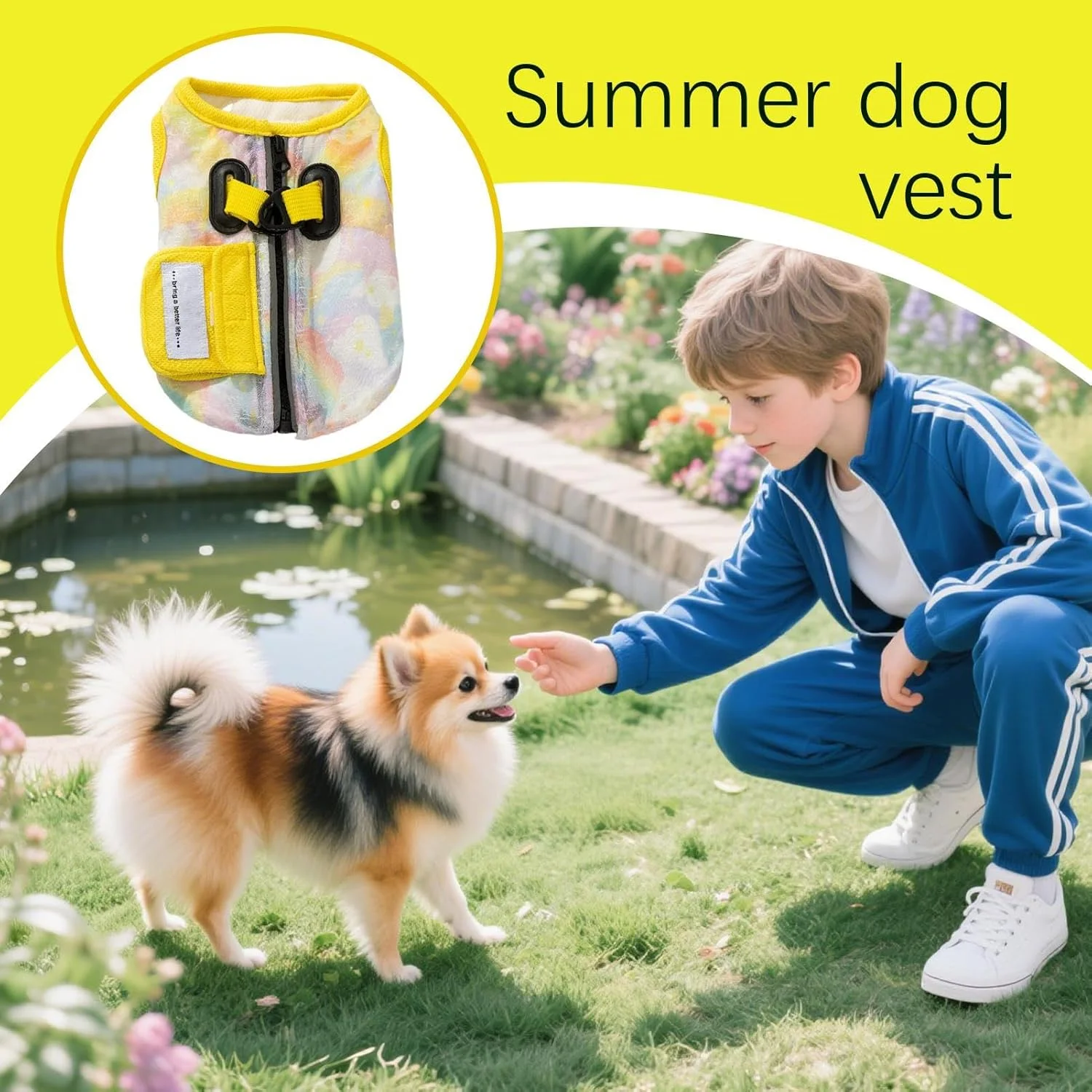 پیراهن خنک کننده سگ، لباس خنک کننده حیوانات خانگی، پوشاک بدون آستین با حلقه D برای مهار در هوای گرم، فعالیت های خارج از منزل، مسافرت با ماشین، بازدید از پارک، بازی در حیاط خلوت، پیاده روی های تابستانی پیراهن خنک کننده سگ، لباس خنک کننده حیوانات خانگی، پوشاک بدون آستین با حلقه D برای مهار در هوای گرم، فعالیت های خارج از منزل، مسافرت با ماشین، بازدید از پارک، بازی در حیاط خلوت، پیاده روی های تابستانی