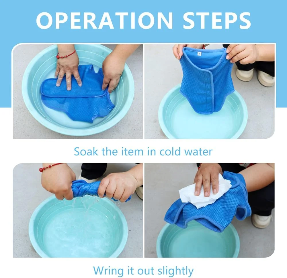 جلیقه خنک کننده سگ، کت خنک کننده تابستانی سبک وزن با هارنس چسبی قابل تنظیم برای سگ های کوچک، مناسب فعالیت های آموزشی و پیاده روی در فضای باز (XS-آبی) جلیقه خنک کننده سگ، کت خنک کننده تابستانی سبک وزن با هارنس چسبی قابل تنظیم برای سگ های کوچک، مناسب فعالیت های آموزشی و پیاده روی در فضای باز (XS-آبی)