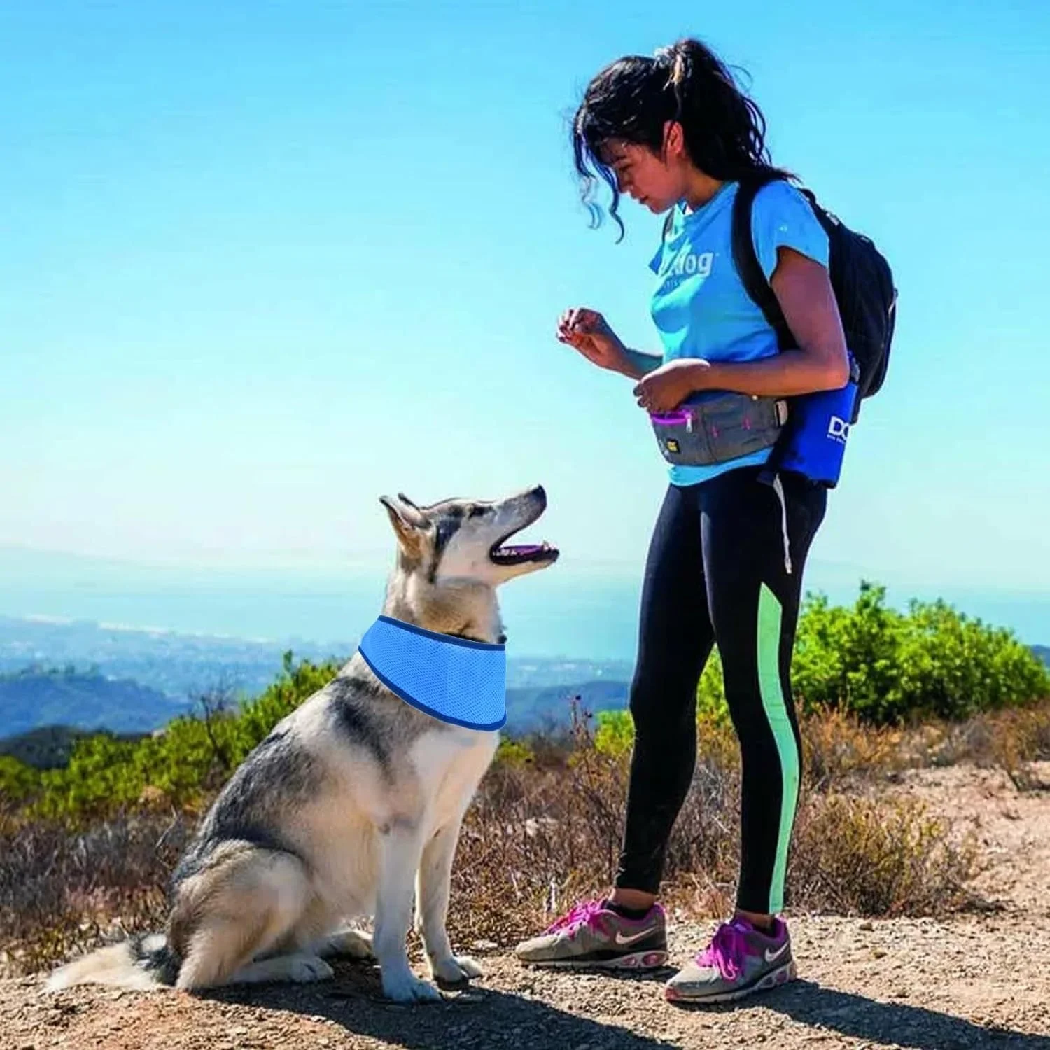 شال خنک کننده حیوانات خانگی برای سگ ها و گربه ها، دستمال گردن خنک کننده تابستانی برای کاهش گرما، 1 عدد