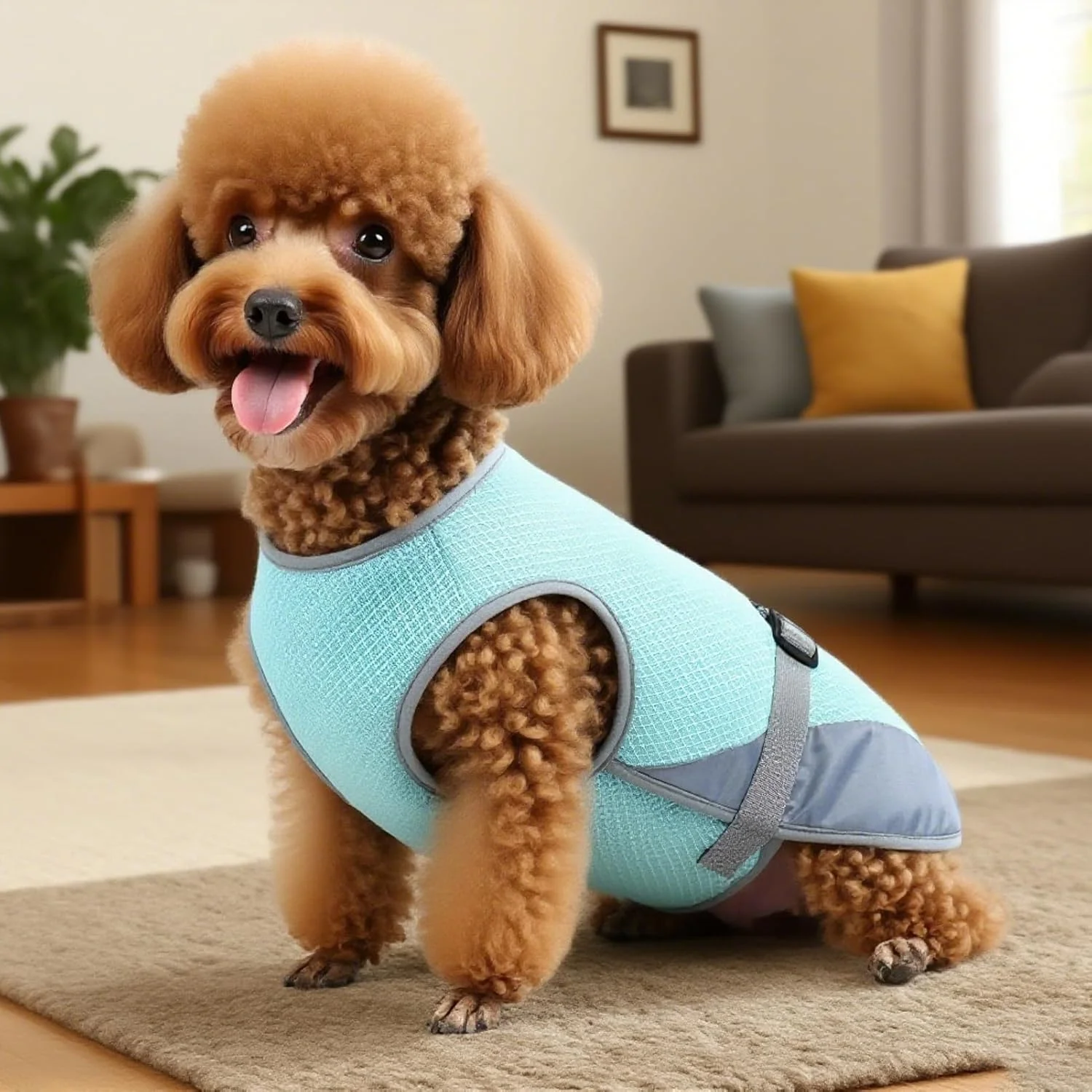 جلیقه خنک کننده سگ | جلیقه خنک کننده سگ برای تابستان، محافظت در برابر اشعه ماوراء بنفش لباس قابل تنظیم حیوان خانگی برای پیاده روی، ساحل، مسافرت در فضای باز، پیاده روی، کمپینگ برای توله سگ کوچک و متوسط