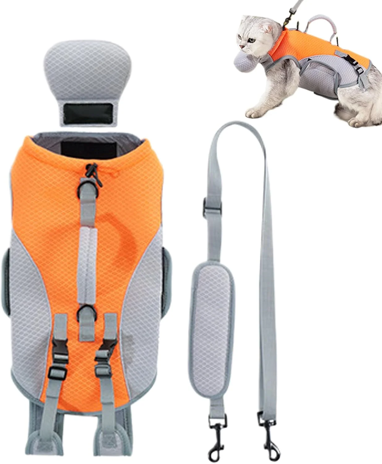 جلیقه خنک کننده سگ، ژاکت مهار سگ - لباس خنک کننده تنفسی کت توله سگ برای حیوانات کوچک متوسط پیاده روی پیک نیک آموزش در فضای باز