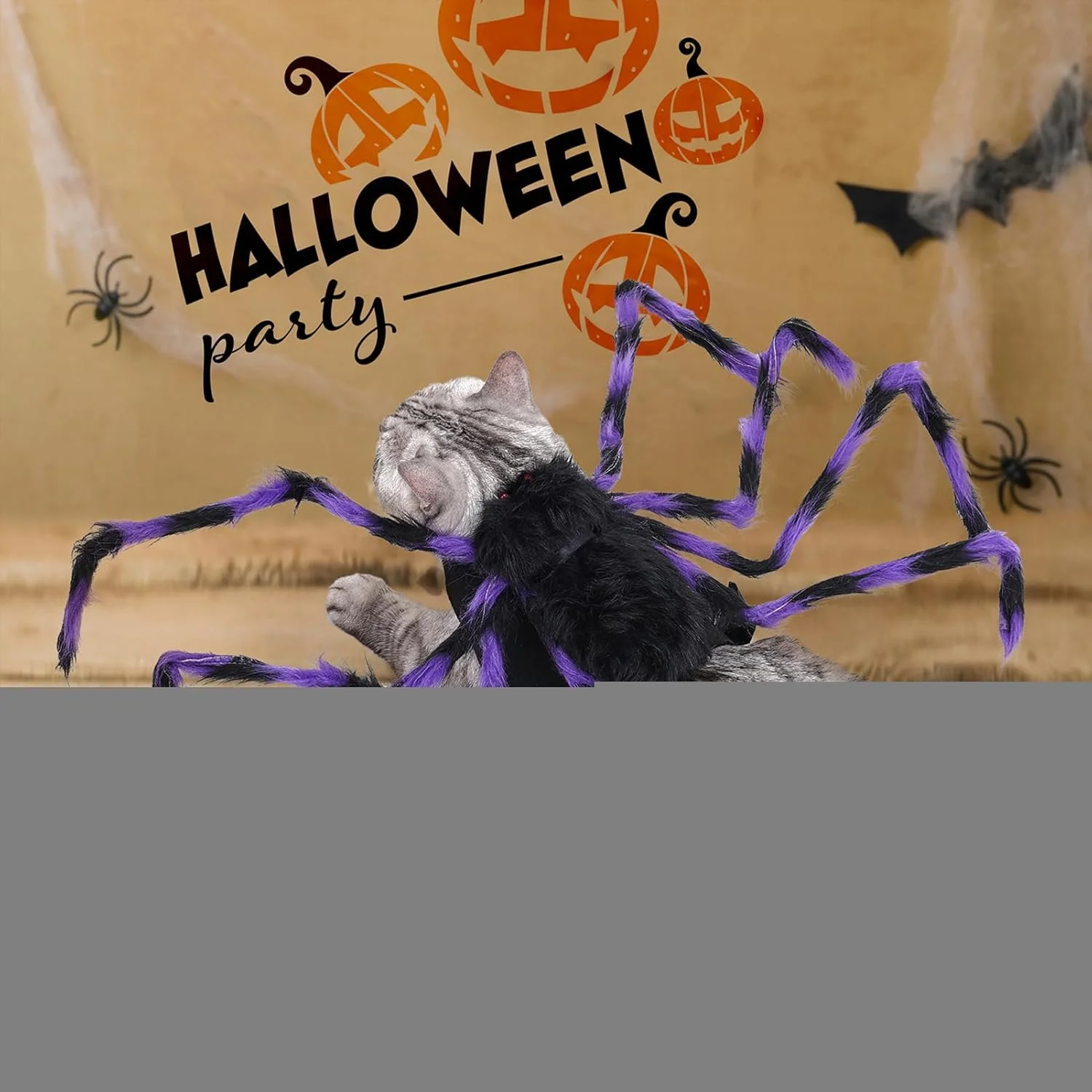 لباس عنکبوتی برای سگ | لباس مبدل عنکبوت بزرگ پشمالو برای سگ گربه، لوازم جانبی لباس پوشیدن لباس حیوان خانگی هالووین قابل تنظیم، لباس برای سگ ها و گربه