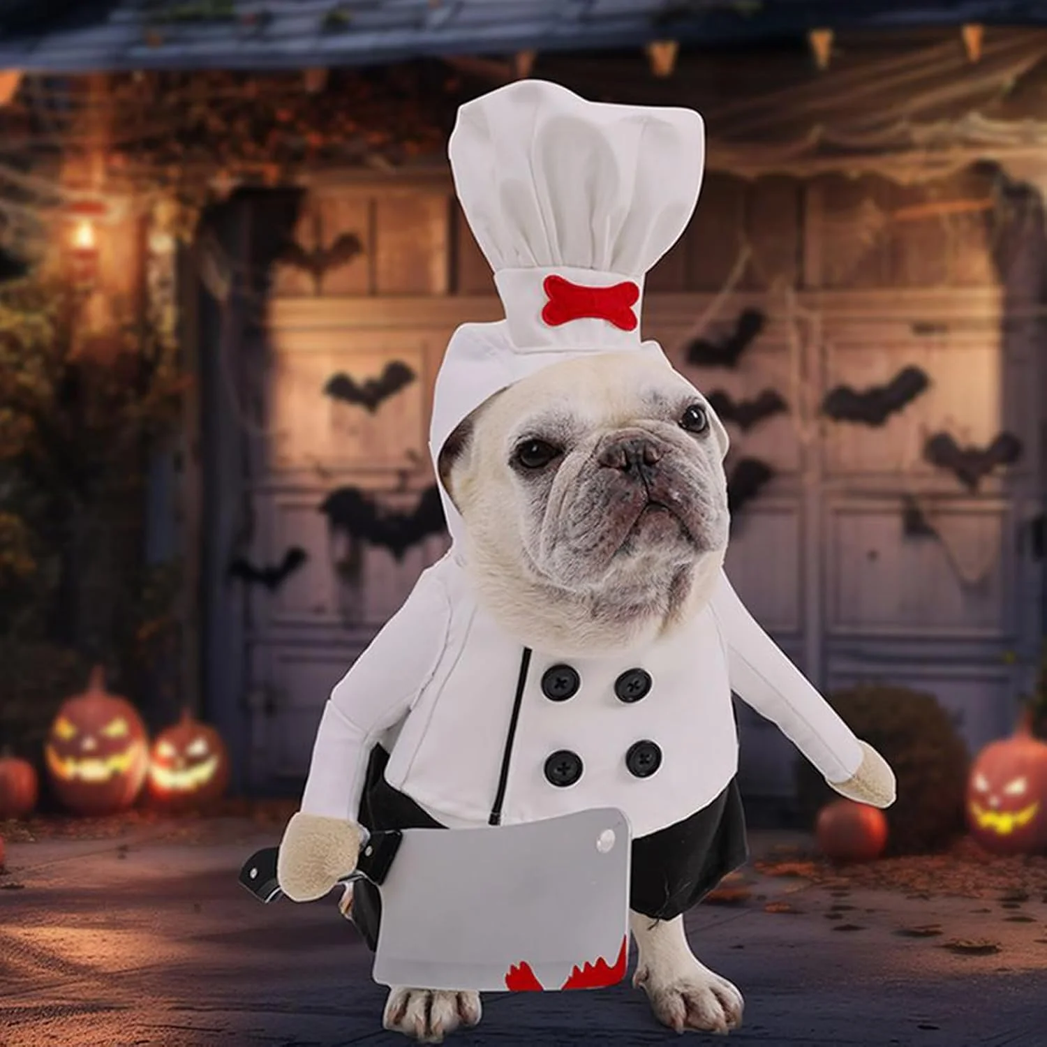 لباس سرآشپز حیوانات خانگی، لباس سگ و گربه قابل تنظیم | لباس حیوانات خانگی با پیراهن سرآشپز، مناسب برای عکس های خنده دار، پیاده روی و تولد