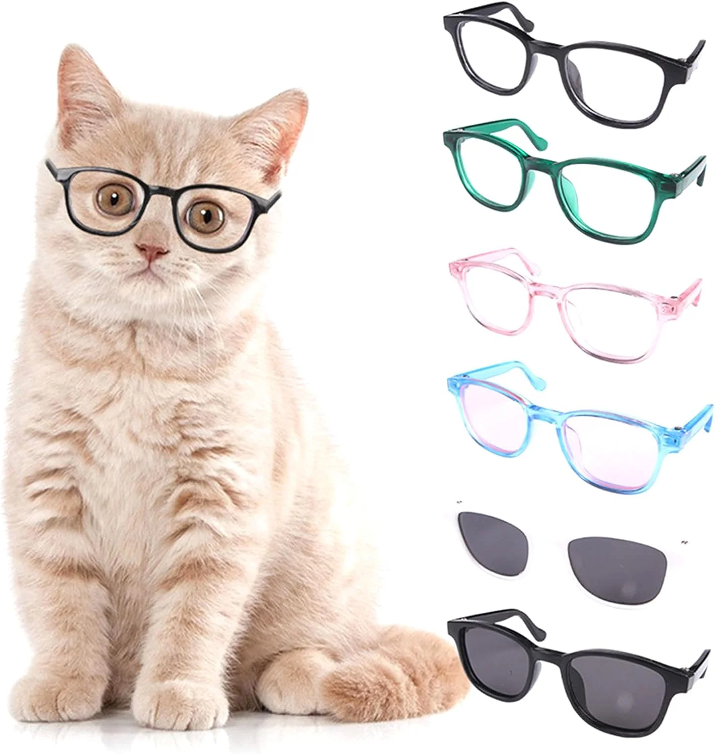 عینک آفتابی فانتزی حیوانات خانگی، محافظ چشم در برابر باد، عینک فشن برای سگ های کوچک، عینک آفتابی، لوازم جانبی فانتزی