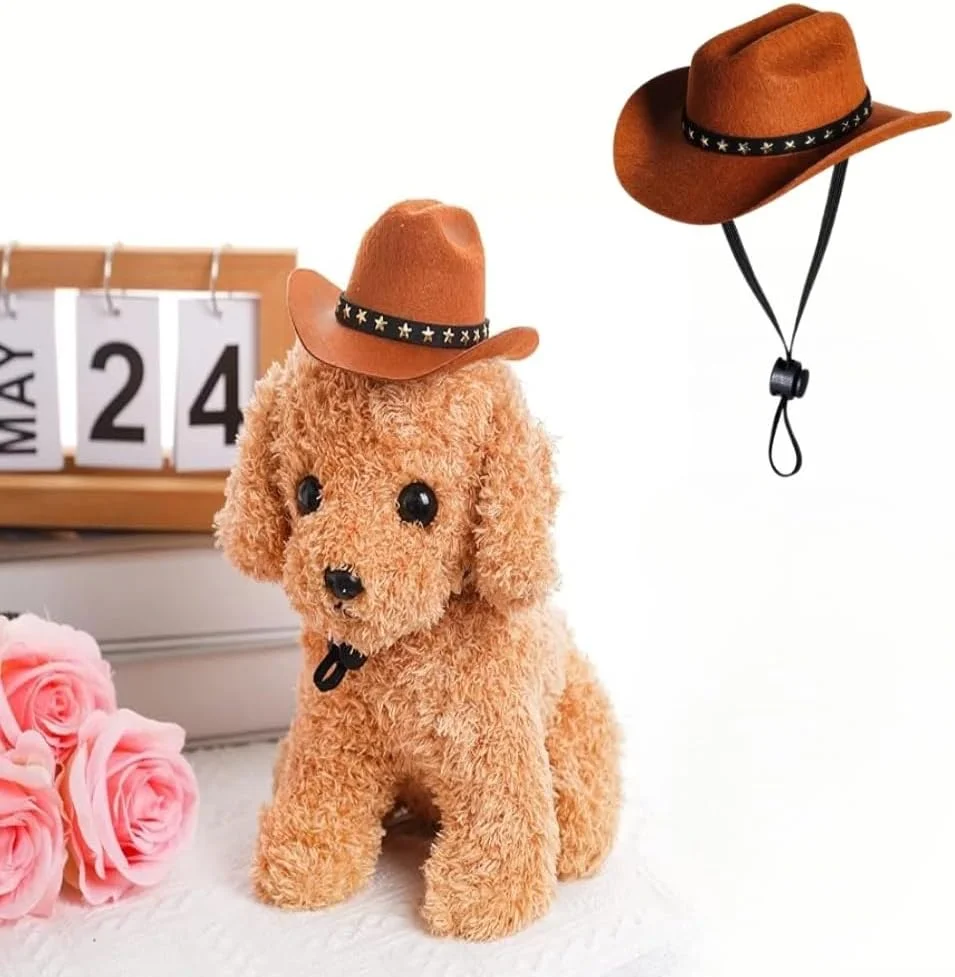 کلاه کابویی حیوانات خانگی برای سگ گربه تزئین مهمانی (قهوه ای کوچک) کلاه کابویی حیوانات خانگی برای سگ گربه تزئین مهمانی (قهوه ای کوچک)