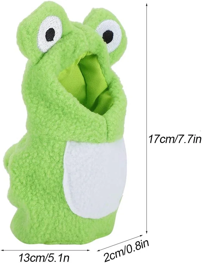 لباس پرنده خانگی طرح قورباغه، لباس طوطی طرح قورباغه، لباس طوطی، دکور پرنده مناسب برای نمایش حیوانات خانگی و عکس کریسمس (L)