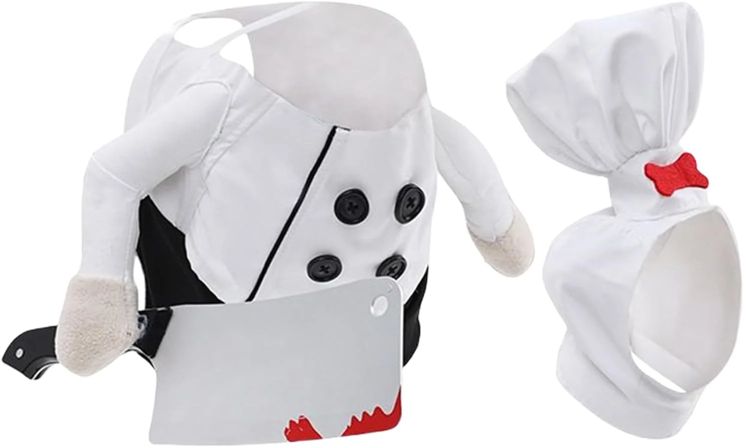 لباس سگ | لباس سرآشپز سگ برای هالووین به همراه کلاه | لباس های قابل تنظیم با کلاه آشپزی لباس های خنده دار حیوانات خانگی برای پیاده روی در فضای باز